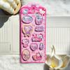 Sanrio 3D Shake Water Decal Kawaii Hello Kitty Kuromi Three-dimensional Crystal Decoration Handbook Decal Children's ToyGift