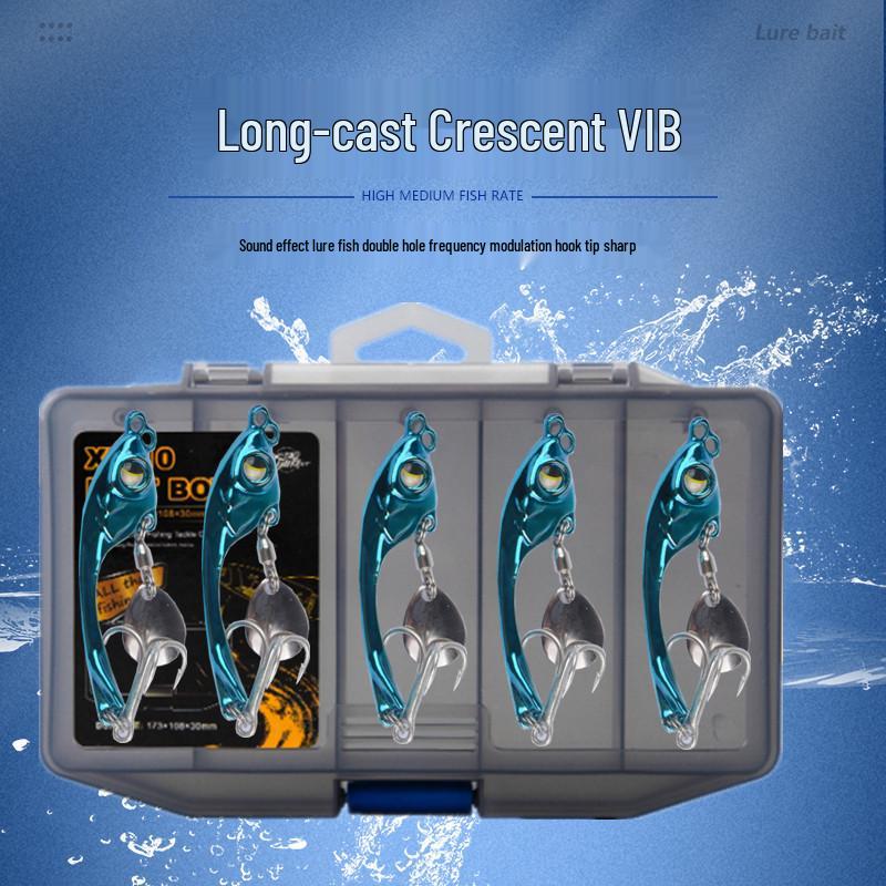 Xuan Yue VIB Metal Spinnerbait: Long Cast, Wobbling, Rotating Artificial Bait for Zander & Bass In Freshwater & Saltwater.