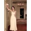 V-neck Casual Temperament Suspender Dress Gentle Temperament Waist Banquet Dress Skirt Summer
