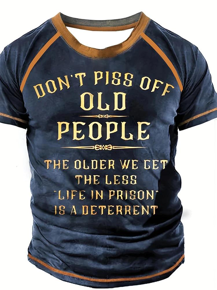 

New Men s Short Sleeve 3D Printed Retro Letter Pattern Printed Casual Short Sleeve, Fashionable and Trendy with Soft Texture XXS