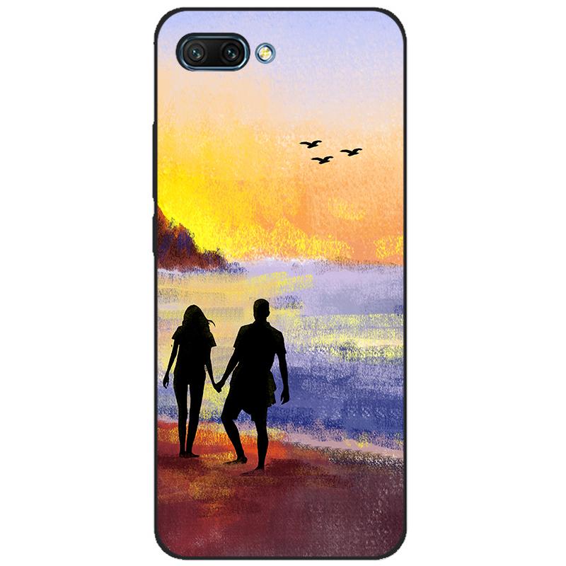 For honor 10 case soft silicon tpu back phone cover for huawei honor 10 Case Etui protective printing coque black tpu case