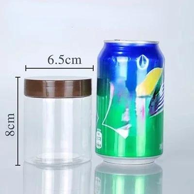 11pcs Food Storage Jars With Coffee Lid Clear Candy Cookie Sealed Cans Empty Plastic Grain Tank Transparent  Kitchen Container