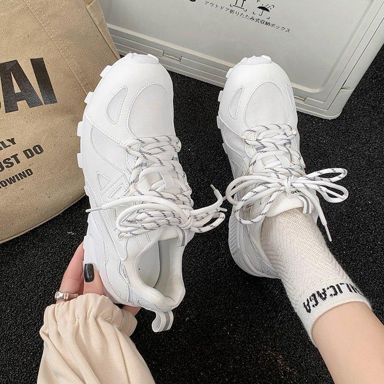 Retro leather German training shoes women's 2025 spring and summer new breathable mesh breathable flat bottom lace-up casual shoes hiking shoes