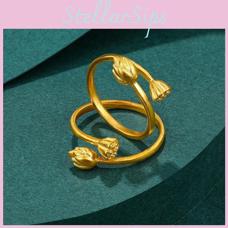 Two Chic Vietnamese Worlds Joy Ring Luxurious Brass Gold Plated Accessory