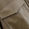 Kaslead New Arrival Women's Clothing Fashion Style Minimalist Retro Workwear Leather Jacket Coat 4749701