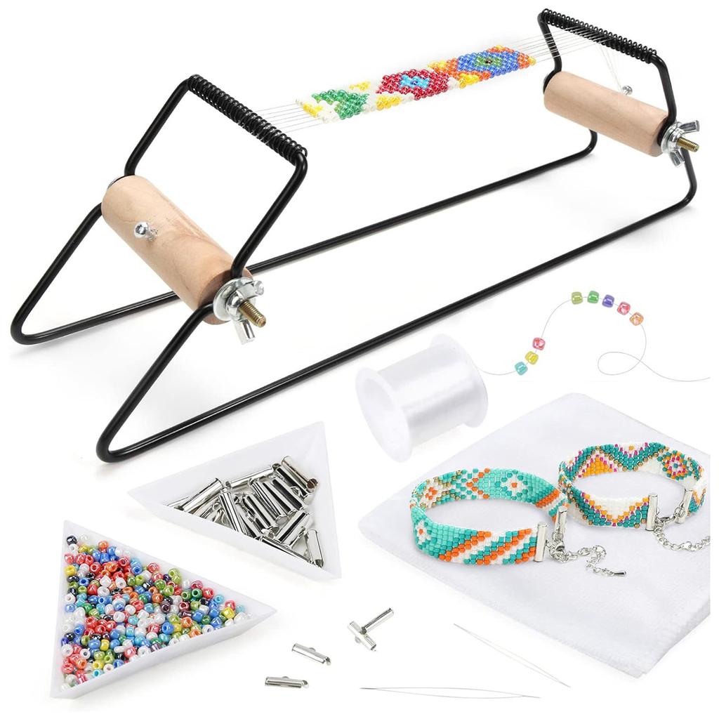 Werkzeug zur Schmuckherstellung mit Perlen, Perlenwebset, leichte Strickmaschine zum Herstellen von Armbändern und Halsketten