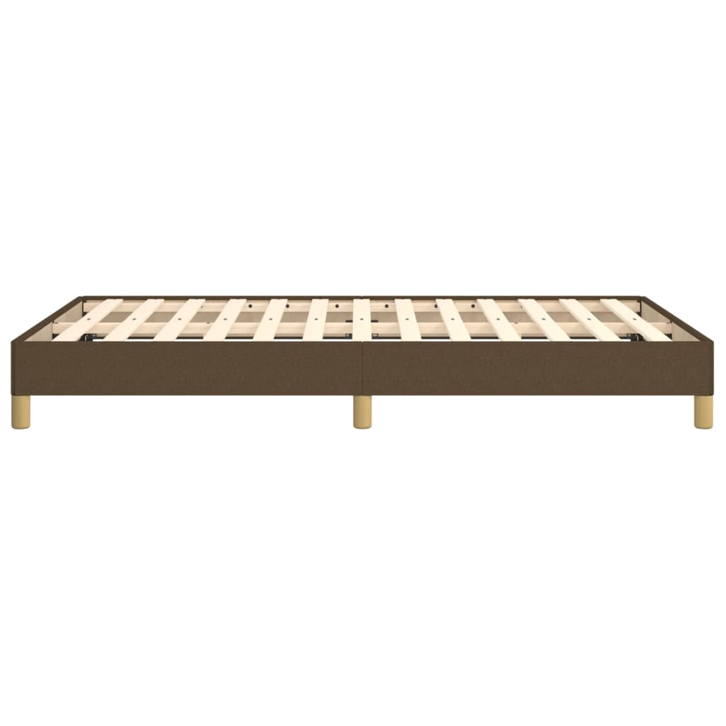 Bed Frame without Mattress Dark Brown 120 x 190 cm Fabric