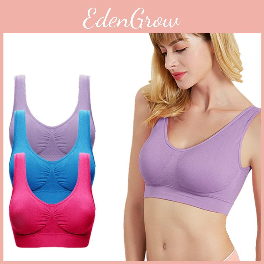 Pure Women Color Plus Size Ultrathin Large Bra Sports Bra Full Bra Tops Cup
