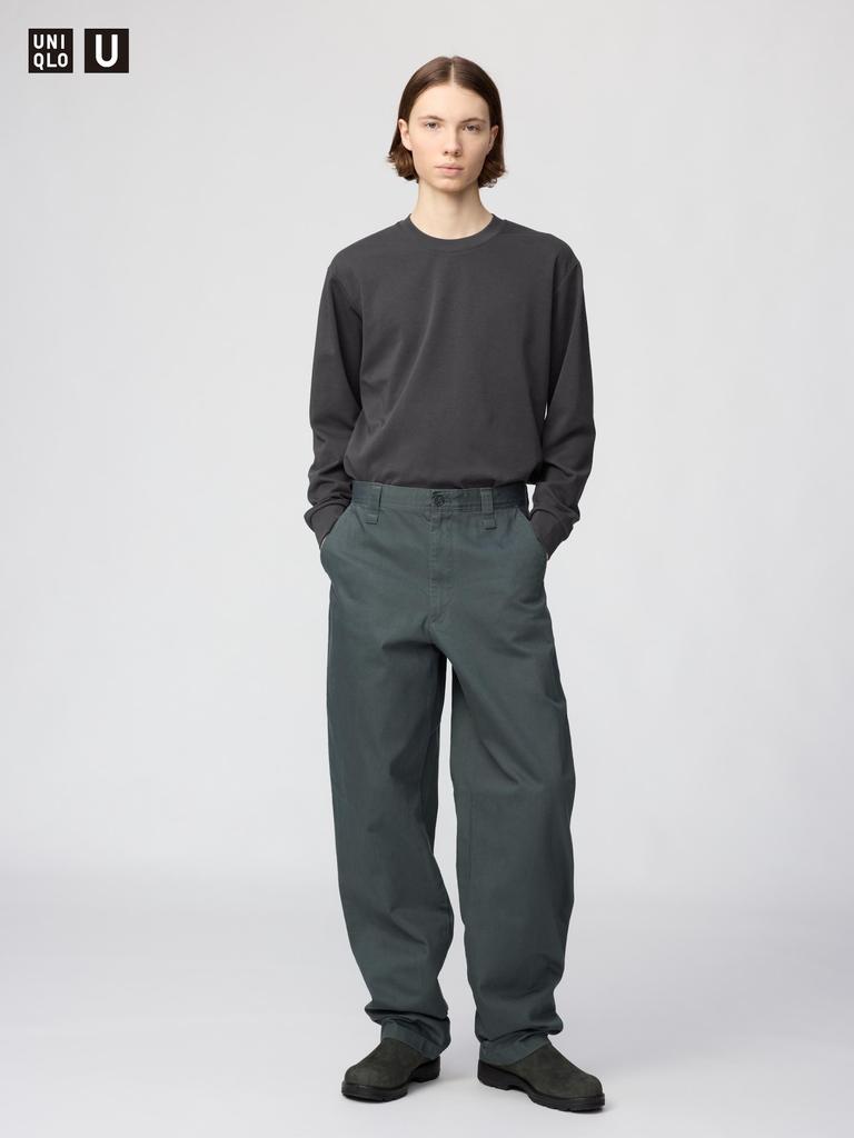 Uniqlo Wide Fit Chino Pants  Leg Length 85.5 Cm  Long Length 