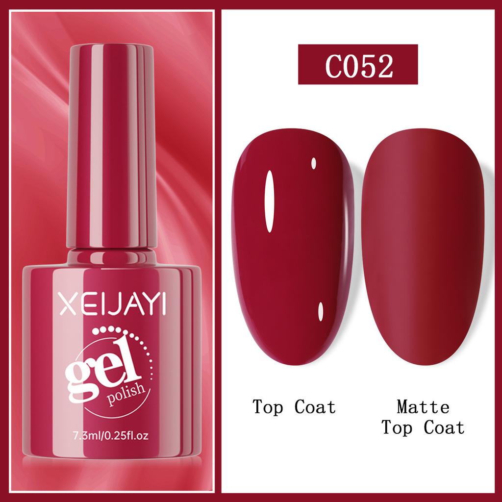 Popular Color Cherry Red True Red Solid Color Series Whitening Long-lasting Nail Polish Glue Phototherapy