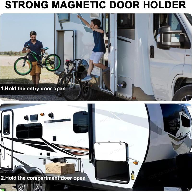 Universal Magnetic Door Catch Door Retainer RV Door Stop Latch for Camper Van Motorhome Caravan Boat Trailer Door Holder