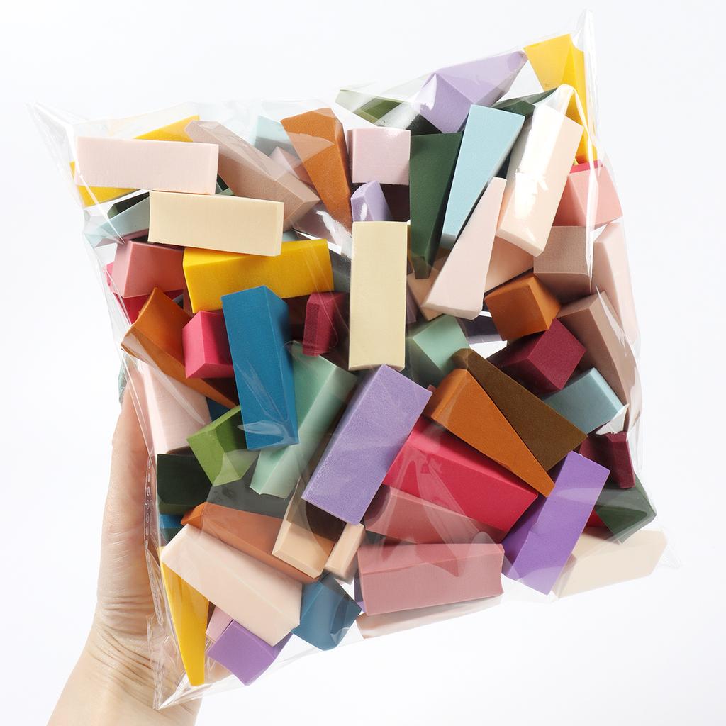 Random Trapezoidal Powder Puff 10-20-30-50-100Pcs, Wet and Dry Makeup Tools, Suitable for All Skin Types