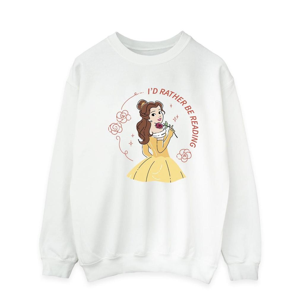 Disney Mens Beauty And The Beast I´d Rather Be Reading Sweatshirt
