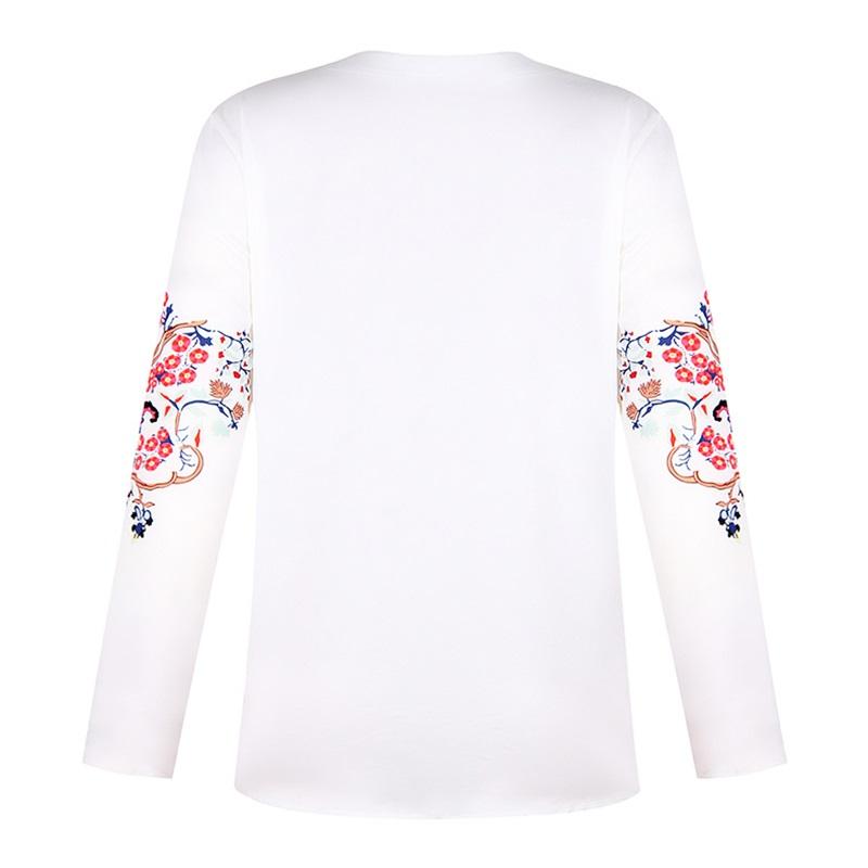 Løs cardigan med trykk, langermet bluse/topp