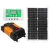 4000W 12V To 110V/220V Solar Inverter with 50A Charge Controller & 25W Panel Solar Panel System Solar Generator for RV Camper