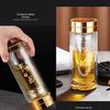 Custom Logo High Borosilicate Double Layer Glass Tea Cup with Dragon Design