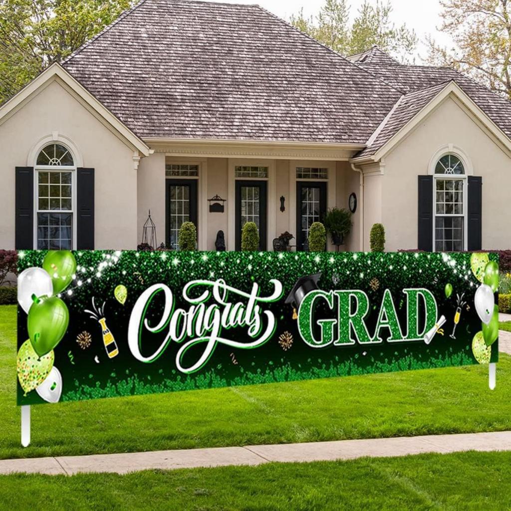 Stendardo di Laurea Decorazione per Giardino Esterno Congratulazioni Classe del 2026 Stendardo 300x50cm Sfondo Appeso Resistente per Festa di Laurea