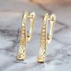 1 Pair, Fashionable, Inlaid with Synthetic Zircon, Fashionable and Versatile, Hollow Design