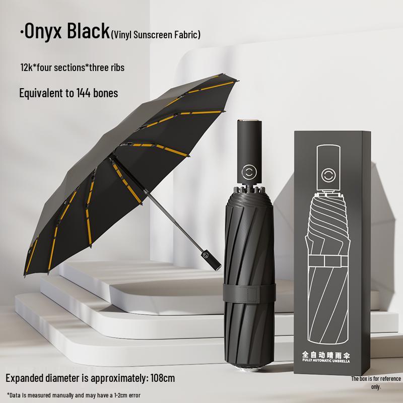 Compact Dual-Use Automatic Umbrella for Sun & UV Protection - Unisex, Large, Lightweight, Foldable