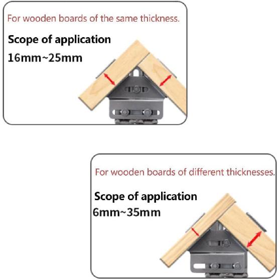 Quick Right Angle Fixing Clip BL-TL247, Multipurpose Stainless Steel 90 Degree Corner Clamp, Right Angle Clamp with Adjustable Swing Corner, For