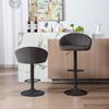 STILLO bar stool, gray, Velvet fabric