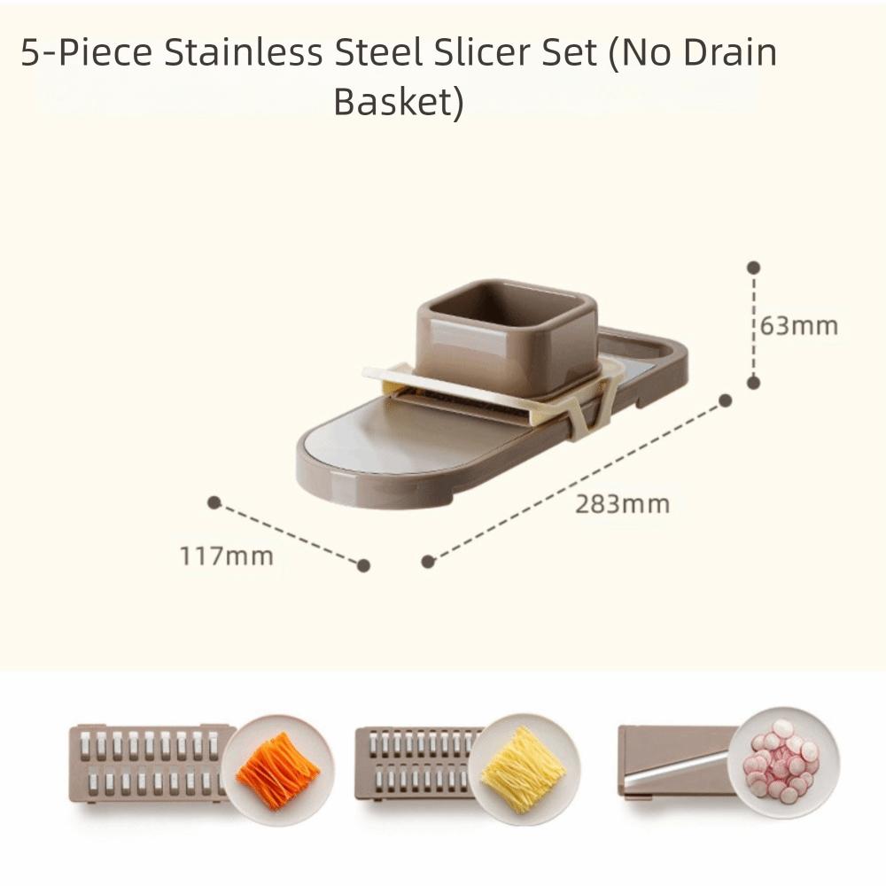 Multi-Functional Vegetable Slicer Manual Garlic Grinder for Crushing Spices Herbs Garlic