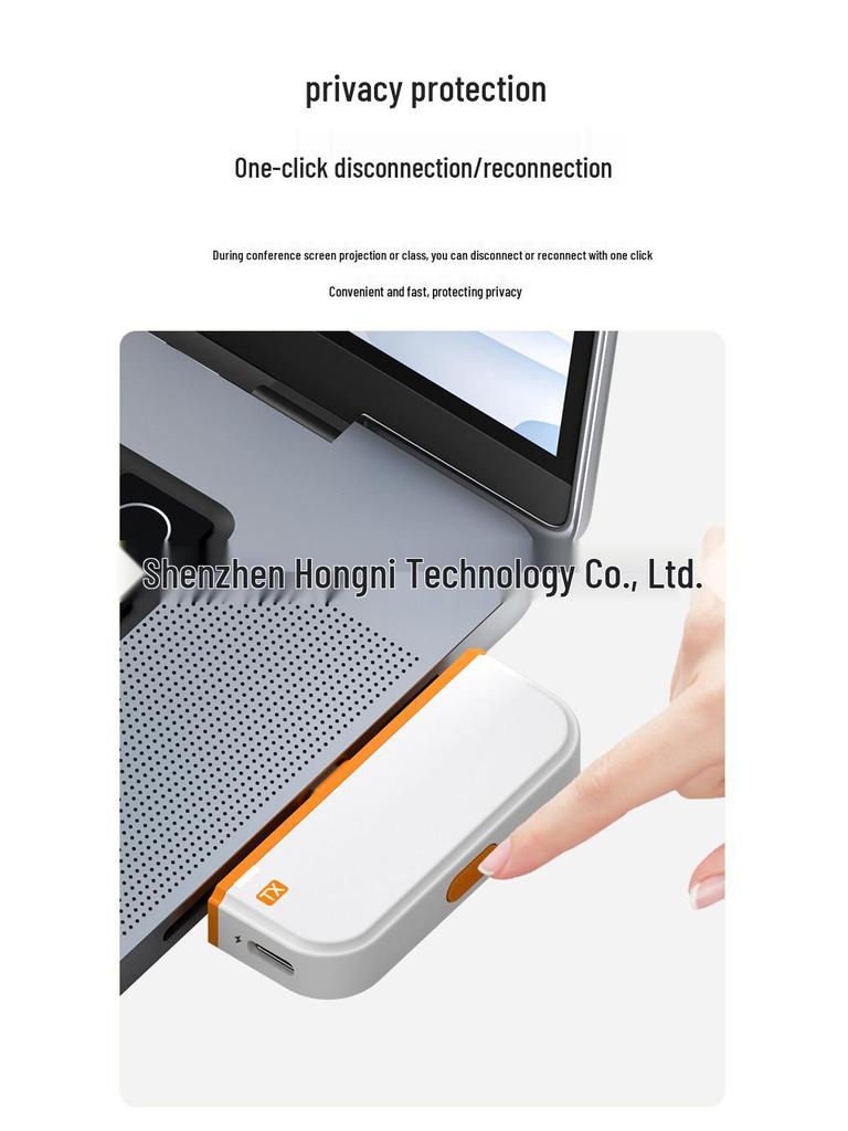 Type-C Wireless HDMI Screen Projector - HD Computer to TV Display with Point-to-Point Mirroring
