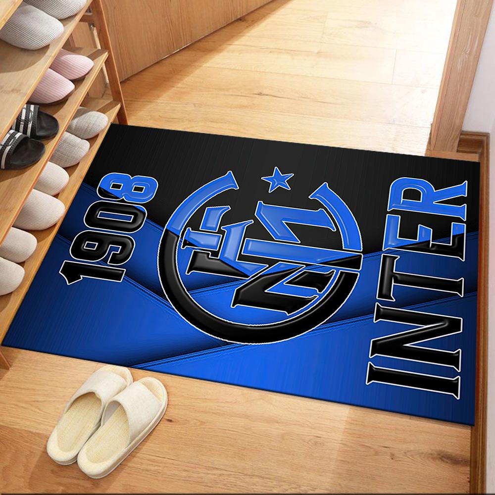 Inter Milan Floor Mat Suitable For Foyer Outdoor Decorate Room Entryway Antislip Rug Anime Office Decor Luxury Gift For Birthday Christmas Wedding