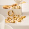 Simple Gold Hoop Earrings Minimalist Elegant Hypoallergenic Non-Tarnish Earrings for Women