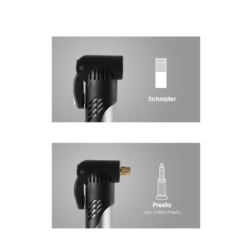 Bicycle Pump Portable Silver Pump Road Mountain Bike Pump Riding Tire Filling Pump Riding Equipment Outdoor Equipment