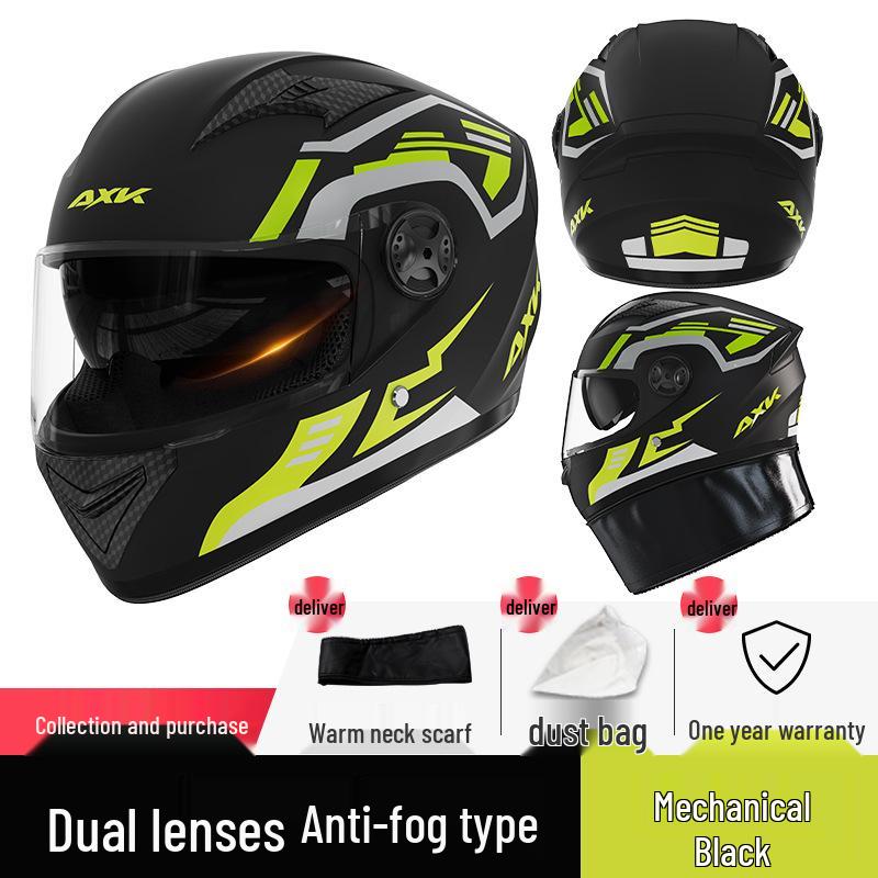 Męski/Damski Zimowy Ciepły Elektryczny Kask Samochodowy - Całoroczny Pełny Kask Motocyklowy