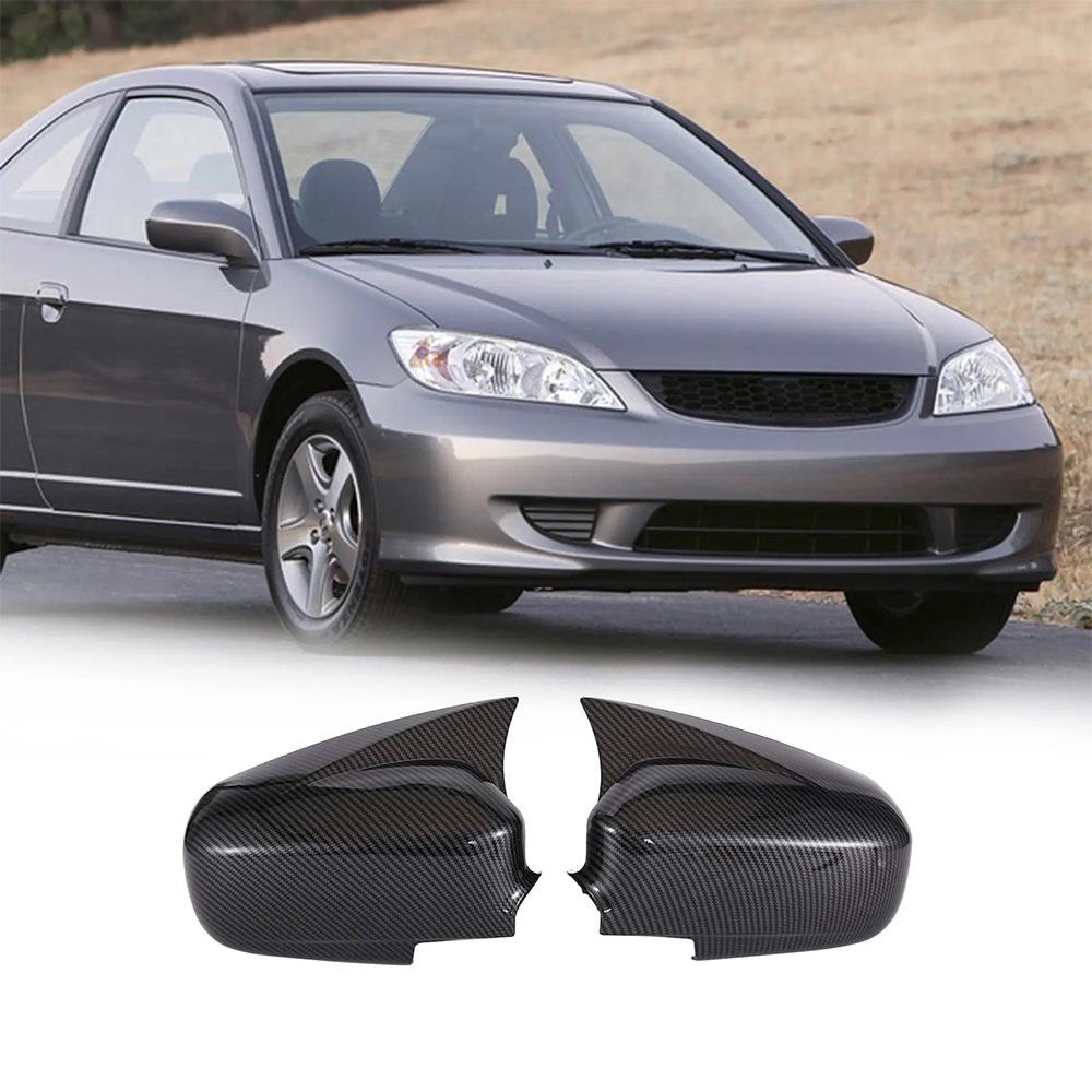 Glossy Black Horn Rearview Mirror Cover for 2004-2005 Honda Civic
