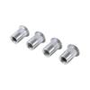 304 Stainless Steel Knurled Flat Head Rivet Nut, Vertical Ribbed, Through Hole, GB17880.