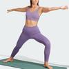 Adidas Solid Logo Strength Shape Yoga Pilates Sports Bra Women Sports Bra Dark-Gray Violet IJ5799