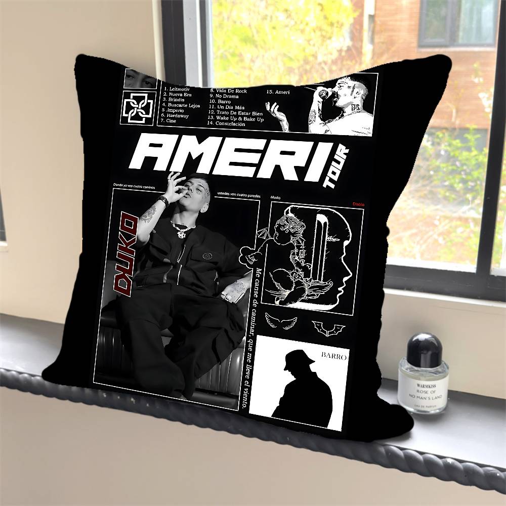 1PC Rapper D-Duki Pillow Case Square  Bedroom Sofa Leisure Comfort Cushion Car Home Decoration
