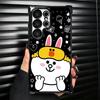 Cartoon Bear B-Browns C-Conys Plating Phone Case For Samsung Galaxy S24 S25 FE S26 Edge S23 Ultra S22 S21 Plus S20 Anti-Fall Air