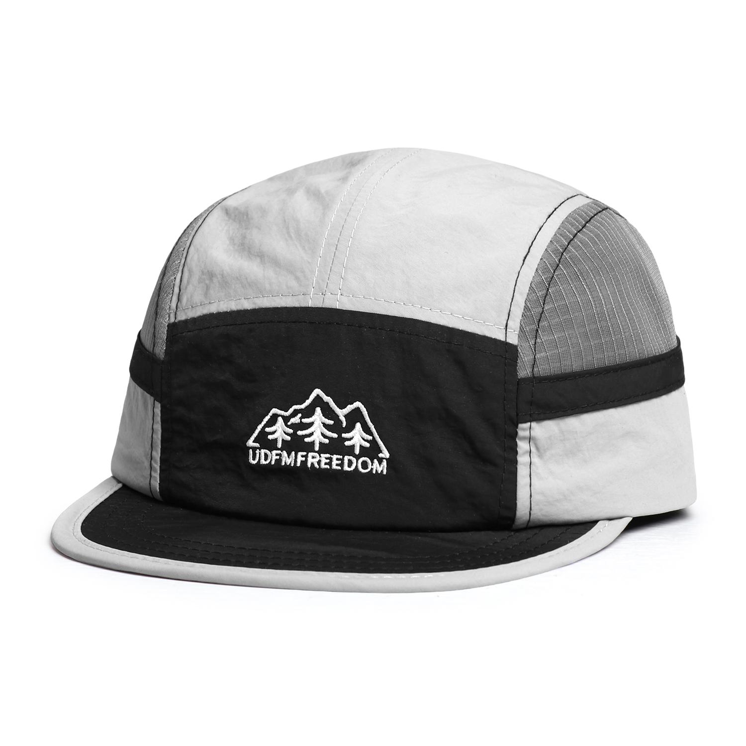 

5 Panel Baseball Cap for Men Women, Embroidery Mesh Nylon Quick Dry Breathable, Ideal for Running Camping Outdoor Streetwear Adjustable чёрный