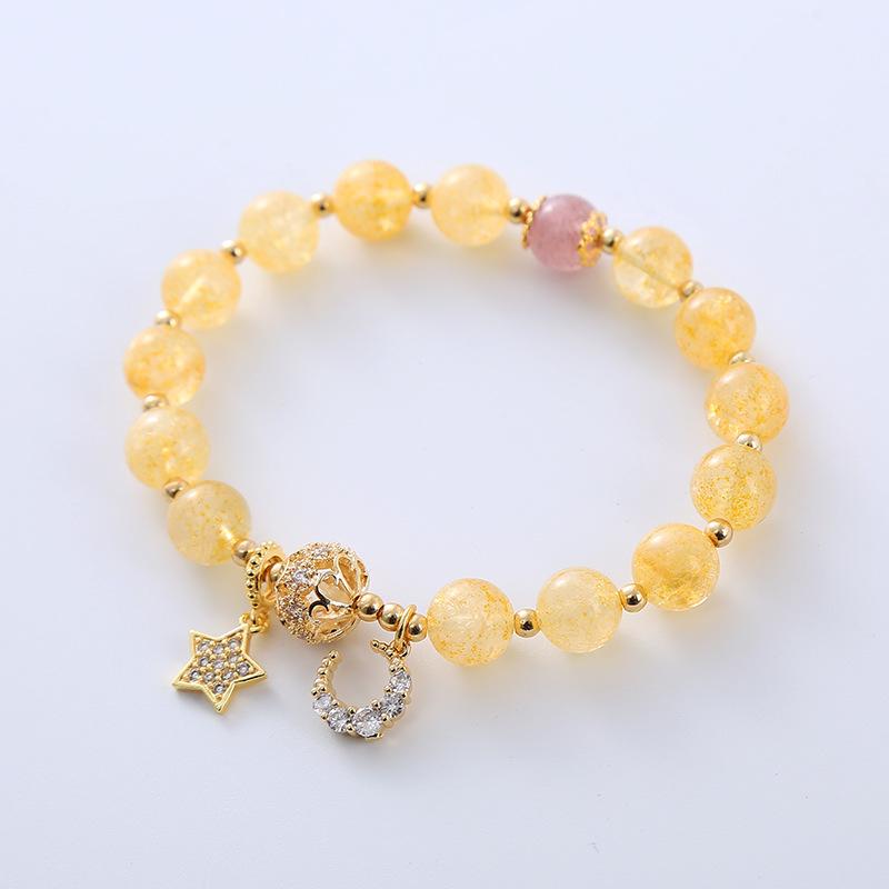 

Natural citrine strawberry crystal bracelet Bangles Women Fashion Jewelry accessories Gift