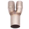 2-1 Stainless Steel Motorsports Exhaust Merge Collector Dual 2" ID and Inlet Single 2.5" OD Outlet Merge Collector
