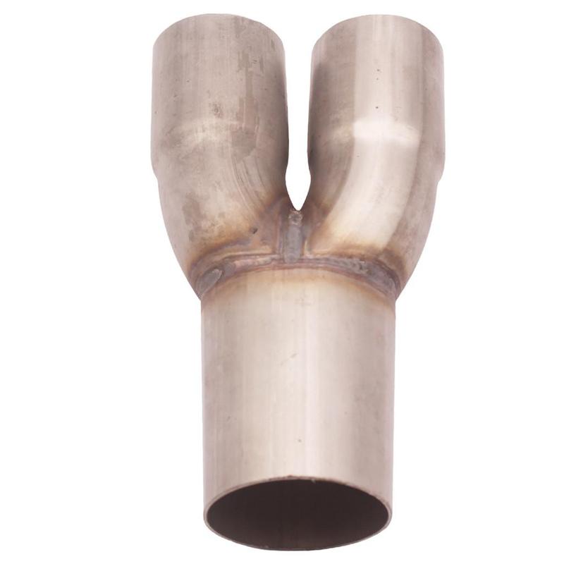 2-1 Stainless Steel Motorsports Exhaust Merge Collector Dual 2" ID and Inlet Single 2.5" OD Outlet Merge Collector