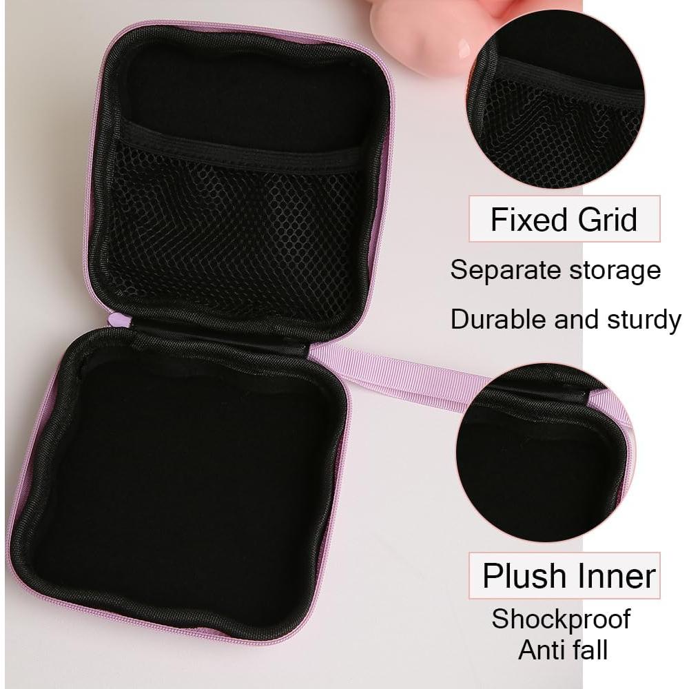 Charger lid storage bag, cute 3D heart-shaped wave design charger protector travel storage box, headphone cable protector cable