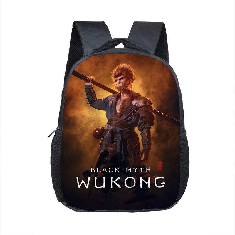 Adorable 2024 Black Myth Wukong Cartoon Backpack For Kids Age 3 To 5 With Breathable Design