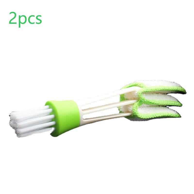 Double Ended Mini Dust Blind Cleaner, Car Vent Window Blind Detail Brush, Keyboard Cleaner, Hand Held Magic Brush Blind Duster