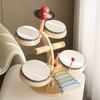 Wooden Montessori Drum Set Toddlers Educational Musical Toy Ages 4-6 Years Early Learning Instrument