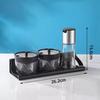 Yingbai Commercial Glass Condiment Dispenser Set
