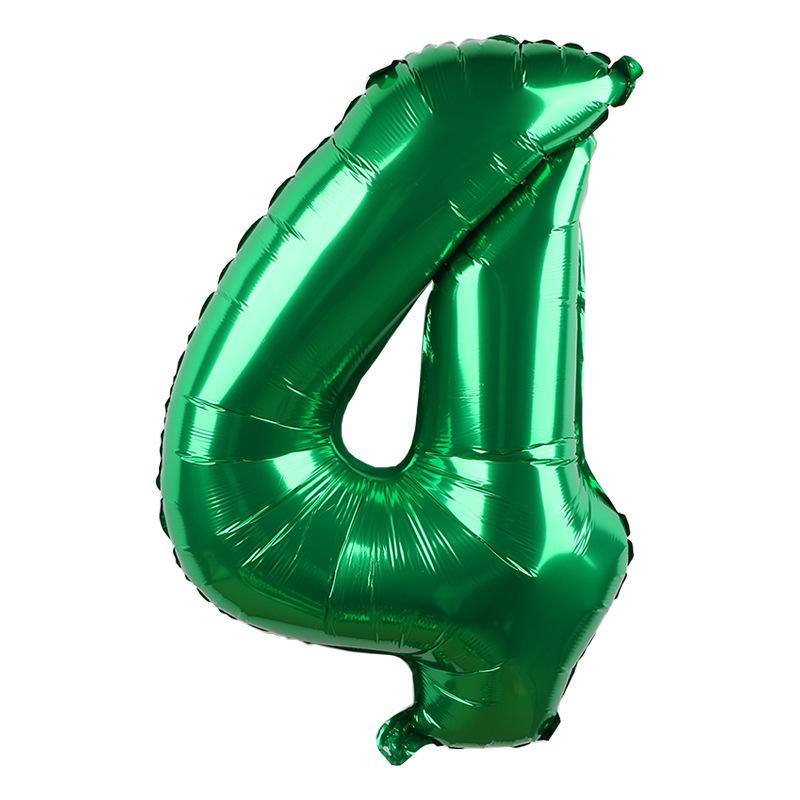 1pcs 32inch Large Dark Green Number Balloons Spring Jungle Safari Birthday Party Foil Balloon 0 1 2 3 4 5 6 7 8 9 globos Balls
