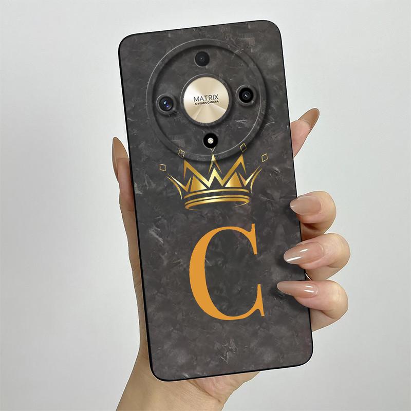 For Honor X9b Case Honor X9A Honor Magic 6 Lite Magic 5 Lite Phone Case Crown Letters Full Matte Anti Drop Soft Protective Cover