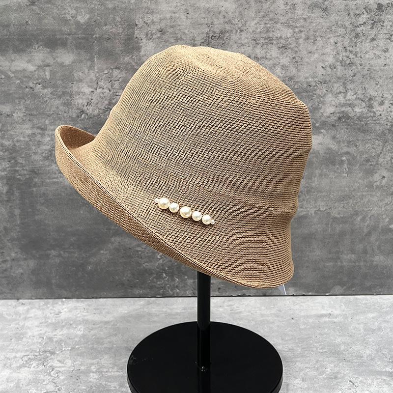 Chapéu de Pescador Pérola Washi Simples para Crianças Vento Ins Ultra Leve Chapéu Bacia Verão Respirável Protetor Solar Boné Protetor Solar