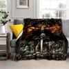 Coperta con Stampa 3D di Lupo Gioco W-Witcher Coperte da Divano per Letti Morbida Calda Coperta Plaid Lupi che Corrono Coperta da Lancio Coperta in Flanella