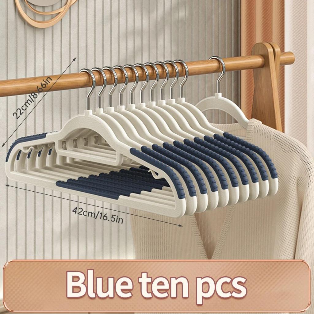10PCS Clothes Hanging Household Hangers Non-slip Dormitory Bedroom Special Storage Clothes Hanging No Trace